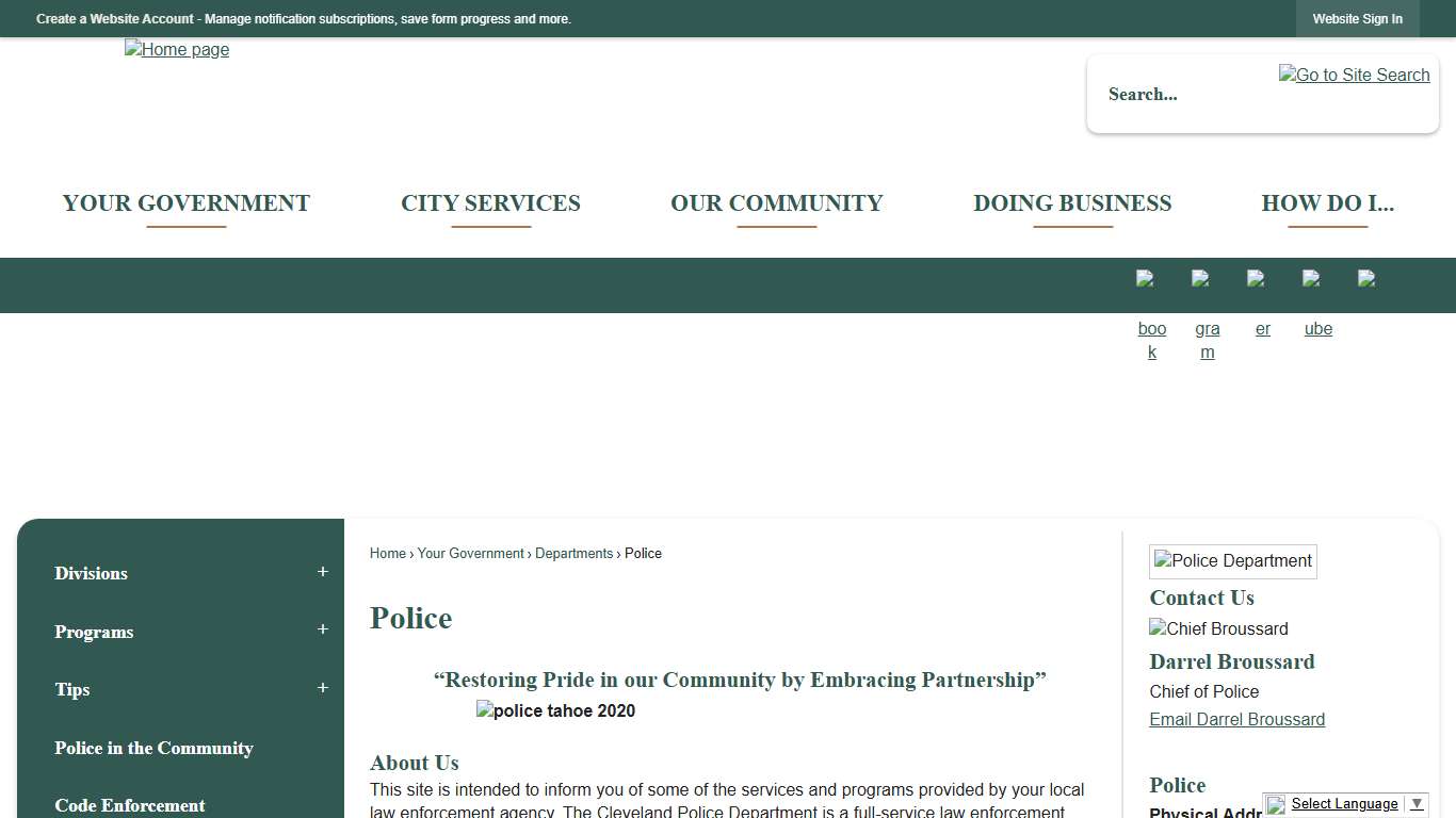 Police | Cleveland, TX - Official Website